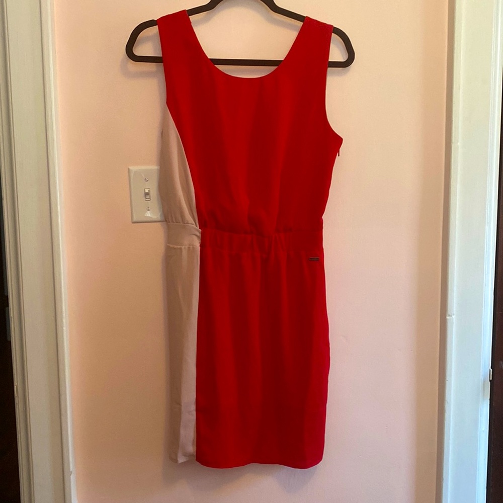Armani Exchange color block sleeveless dress